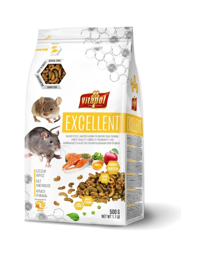 VITAPOL Excellent hrană completă pentru șobolani și șoareci 500 g