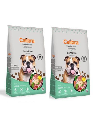 CALIBRA Dog Premium Line Sensitive hrana uscata completa pentru caini adulti sensibili 24 kg (2 x 12 kg)