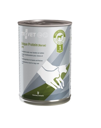 TROVET Unique Protein Horse UPH hrana cu o singura proteina 6x400 g pentru caini si pisici, cal