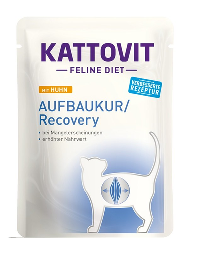 KATTOVIT Feline Diet Recovery Chicken hrana umeda dietetica pentru pisici in convalescenta, cu pui 85 g