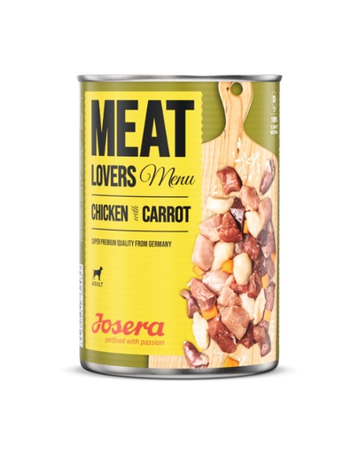 JOSERA Meatlovers Menu hrana umeda caini, pui si morcov 400 g