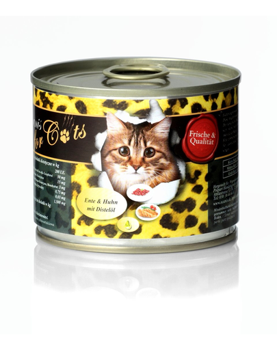 O\'CANIS Hrana umeda pentru pisici adulte, cu rata, pasare si ulei de papadie 200 g