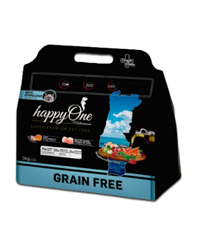 HAPPYONE Grain-Free Mediterraneum Sterilised Cat hrana pisici dupa sterilizare 3 kg