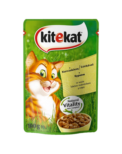 KITEKAT Hrana umeda pisici, in sos cu pui 24 x 100g