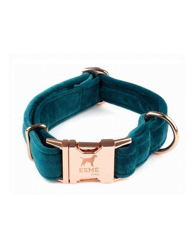 ESME FOR DOG Zgarda velur pentru caine, azure L 2,5 cm
