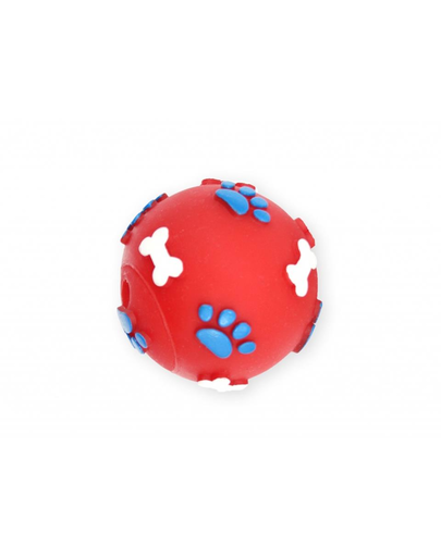 PET NOVA DOG LIFE STYLE Minge din cauciuc pentru caini, rosu, 6cm