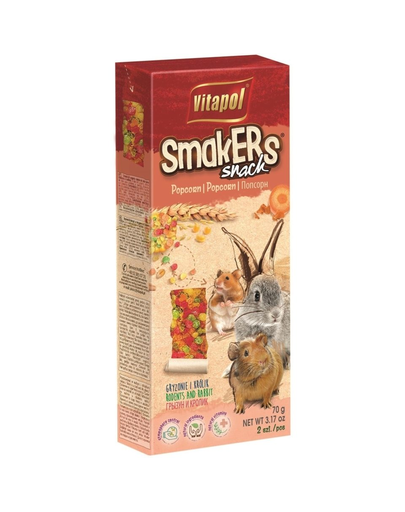 VITAPOL Smakers pentru rozătoare - popcorn 2 buc.