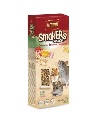 VITAPOL Smakers pentru rozătoare -  bolognese 2 buc.