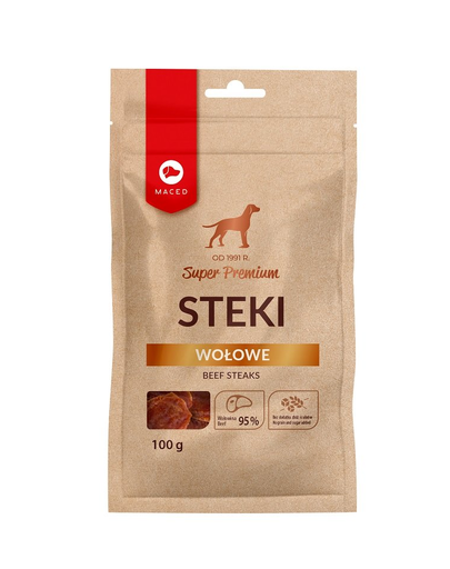 MACED Super Premium Recompense caini, cu carne de vita 100 g