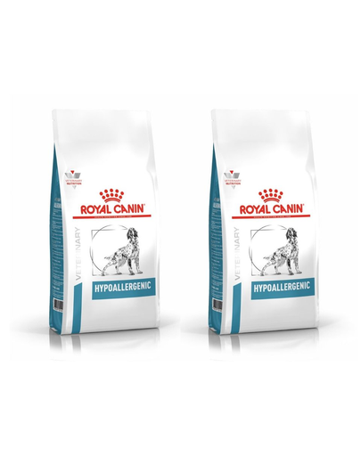 ROYAL CANIN Veterinary Dog Hypoallergenic 2 x 14 kg hrana dietetica pentru caini adulti cu reactii alimentare adverse