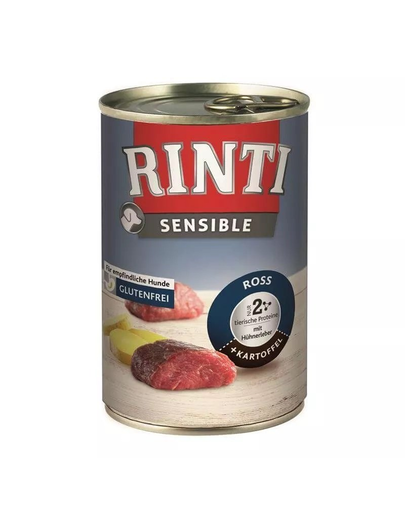 RINTI Sensible hrana umeda pentru caini, carne de cal, pui si cartofi 400 g