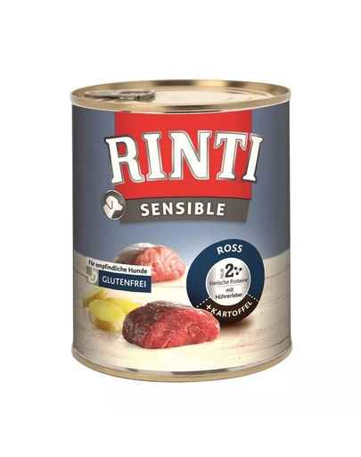 RINTI Sensible conserva hrana caini, carne de cal, pui si cartofi 800 g