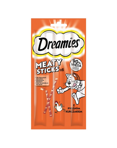 DREAMIES recompense pisici adulte, cu pui delicios 30 g