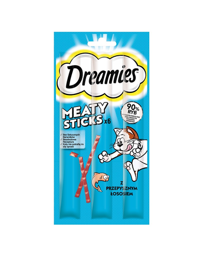 DREAMIES Recompense pentru pisici adulte cu somon delicios 30 g