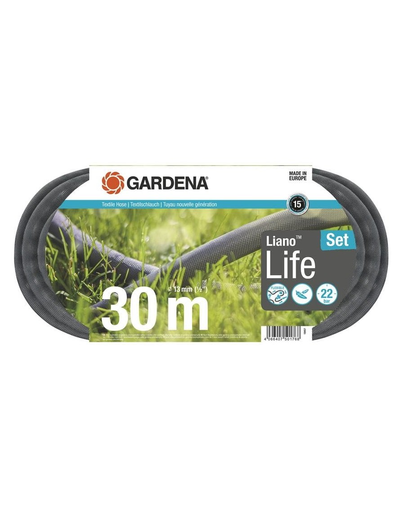 GARDENA Kit de 30 m de furtun textil Liano Life