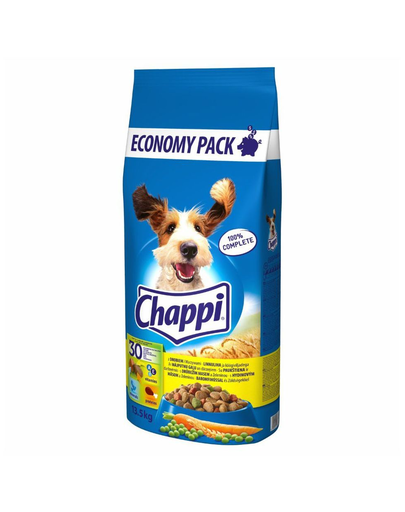 CHAPPI 13,5 kg - hrana uscata completa pentru caini adulti, cu carne de pasare si legume