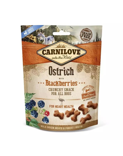 CARNILOVE Dog Paté Ostrich with Blackberries 12x300g pate hrana caini, fara cereale, strut si mure