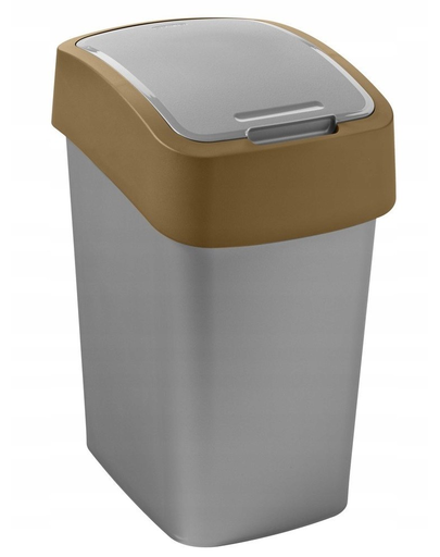 CURVER Cos gunoi "FLIP BIN" 9 L argintiu / maro