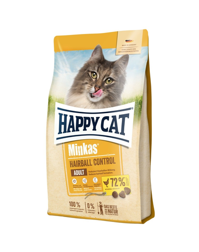 HAPPY CAT Minkas Hrana uscata pentru pisici, pentru controlul ghemelor de par, 10 kg