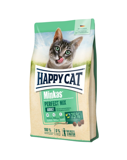 HAPPY CAT Hrana uscata pentru pisici adulte Perfect Mix, peste & pui & miel, 10 kg