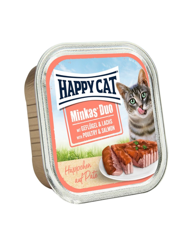 HAPPY CAT Duo pate pui și somon 100 g
