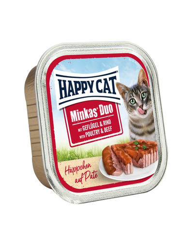 HAPPY CAT pate pui și vită 100 g