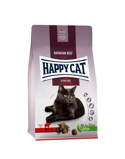 HAPPY CAT Sterilised Hrana uscata pentru pisici adulte sterilizate, cu carne de vita 4 kg