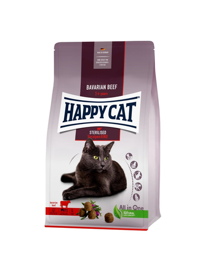 HAPPY CAT Sterilised hrana uscata pentru pisici adulte, sterilizate, cu carne de vita 10 kg