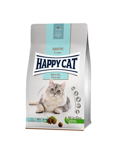 HAPPY CAT Sensitive Hair & Skin hrana uscata pentru pisici adulte cu probleme dermatologice 4 kg