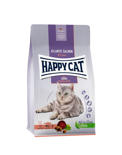HAPPY CAT Senior hrana uscata pentru pisici senior, cu somon atlantic 4 kg
