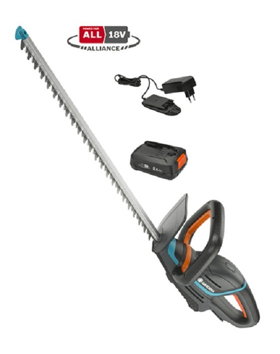 GARDENA Trimmer pentru gard viu, fara fir ComfortCut 60/18V P4A cu acumulator