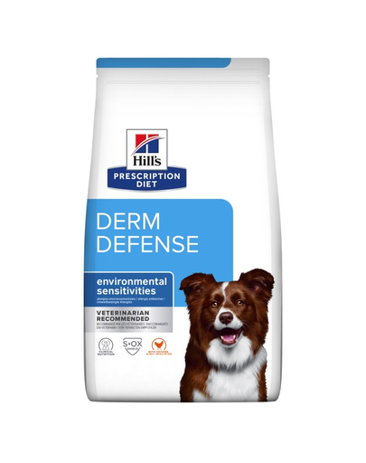 HILL\'S Prescription Diet Canine Derm Defense 4 kg pentru caini cu intolerante de mediu