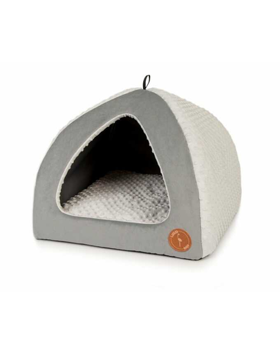 LAUREN DESIGN Culcus caini si pisici VELVET BELLA gri, 50 cm