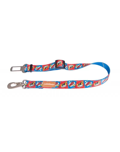 LAUREN DESIGN Centura auto caini COLOR comic book