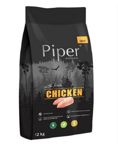 PIPER hrana uscata pentru caini, cu pui 12 kg