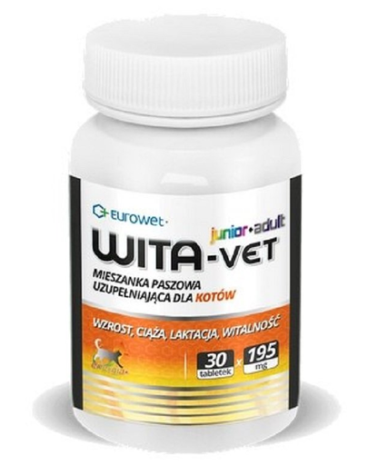 EUROWET Wita-Vet junior+adult Energia suplimente si vitamine pisici 30 tab