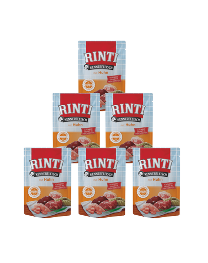 RINTI Kennerfleisch Chicken plic hrana caini 400 g 5+1 GRATIS cu pui