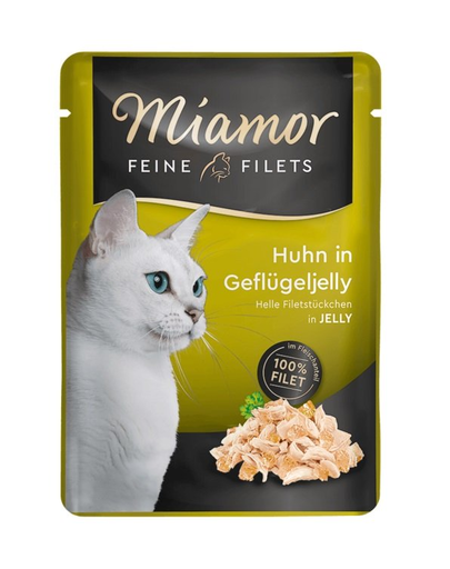 MIAMOR Feline Filets Hrana umeda pisici, cu pui in aspic 100 g