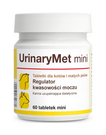 DOLFOS UrinaryMet Mini supliment pentru tractul urinar la câini și pisici, cu L-metionină, 60 tablete