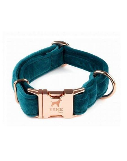 ESME FOR DOG Zgarda caine, din velur azur XS/2