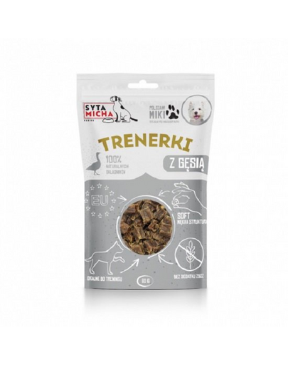 SYTA MICHA Recompense pentru dresaj cu gâscă pentru câini 80 g.