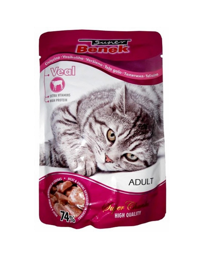 BENEK Plic hrana pisici, cu vitel in sos 100g