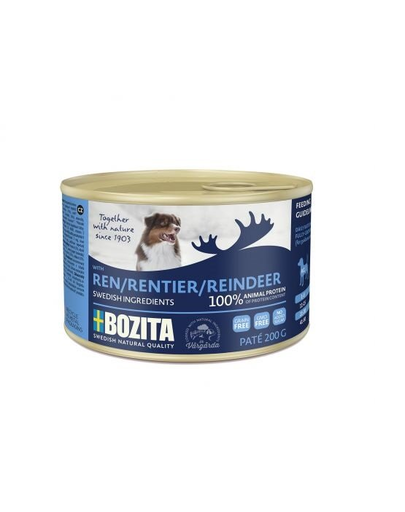 BOZITA Renifer 200g mancare umeda pentru caini, cu vanat