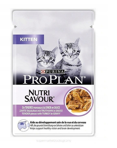 PRO PLAN Cat Nutri Savour Junior Hrana umeda pisoi, cu curcan 85 g