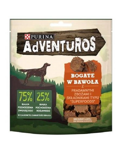 PURINA Adventuros recopemensa pentru caini 90g cu bizon