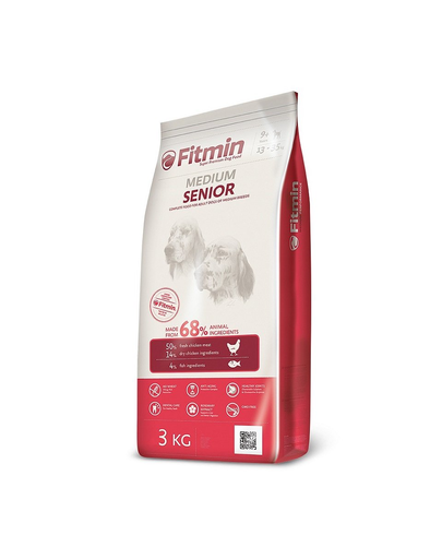 FITMIN Medium Senior hrana uscata caini seniori de talie medie, cu carne de pasare 3 kg