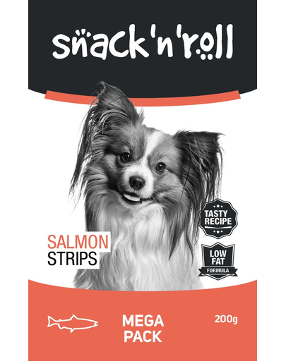 SNACK & ROLL Salmon Strips fâșii cu somon 200 g