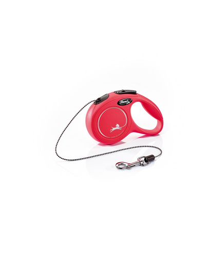 FLEXI New Classic lesa automata cu sir pentru caini, rosu, marimea XS, 3 m