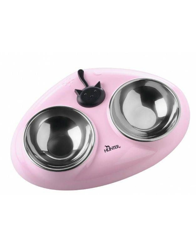 HUNTER Castron pentru pisici, dublu Moulins 2 x 150ml