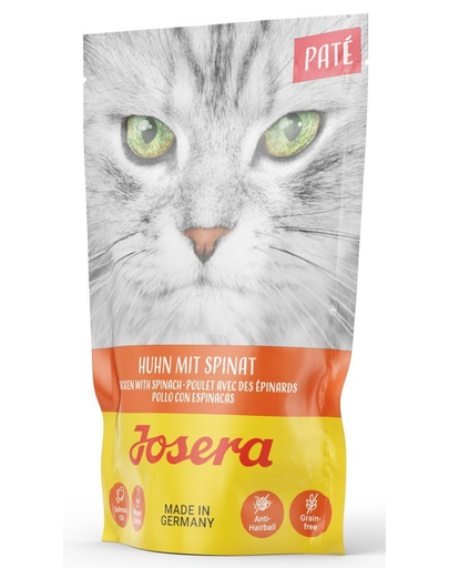 JOSERA Hrană umedă sub formă de pate cu pui și spanac 85 g